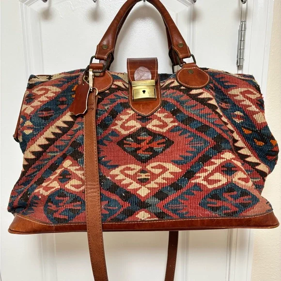 Vintage Turkish Kilim Travel Bag - Picture 9 of 14